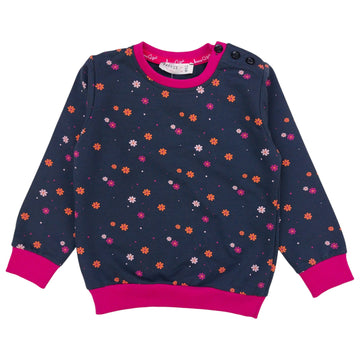 Girl's flower sweatshirt graphite Breeze 19434-10924 GKMOD