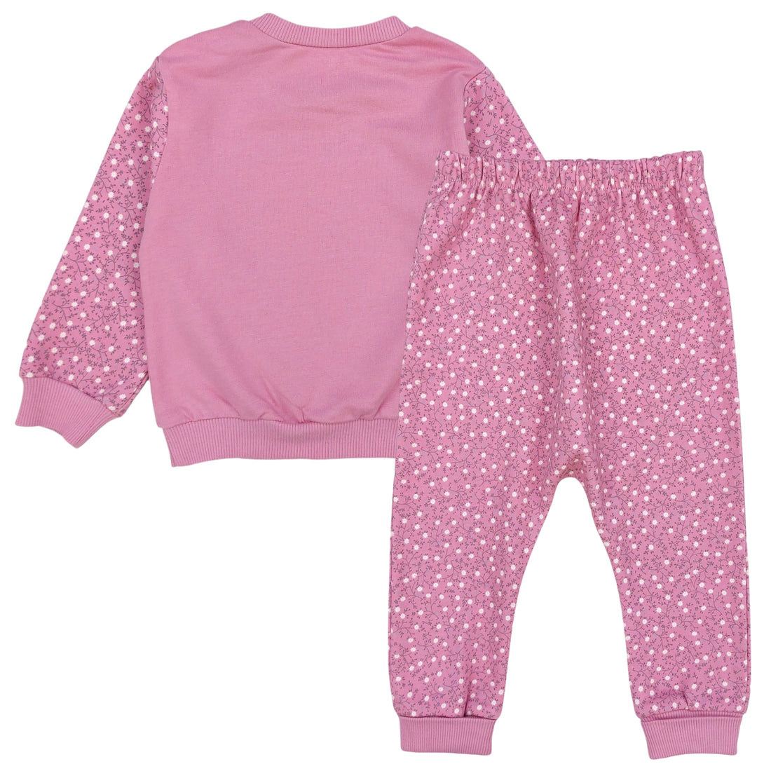 Girls' 2-piece floral tracksuit, heather Pakel 461-13924