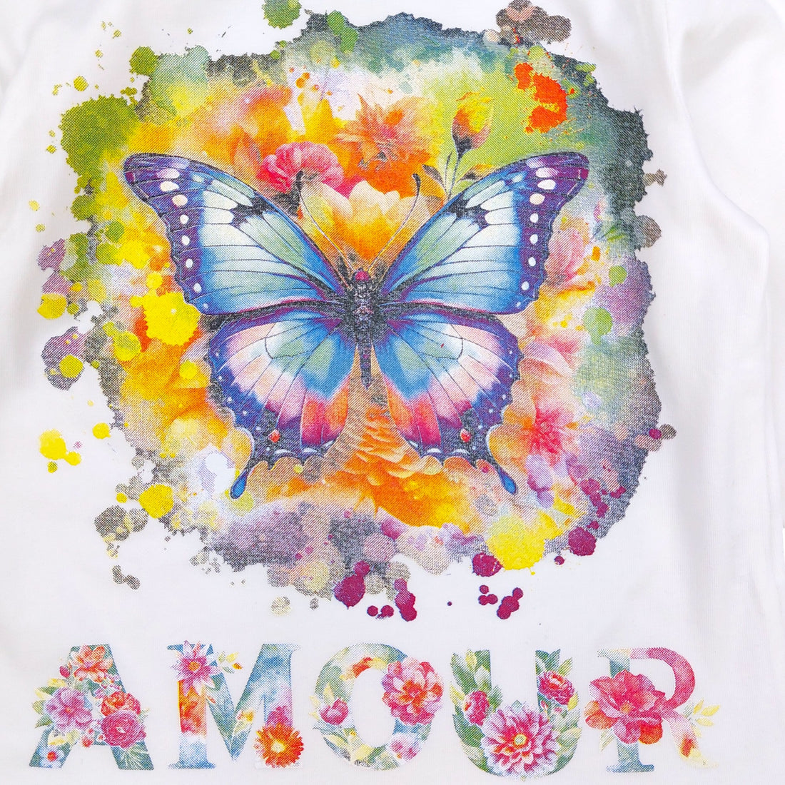 Cotton blouse butterfly girl cream Dassi 24898-19924