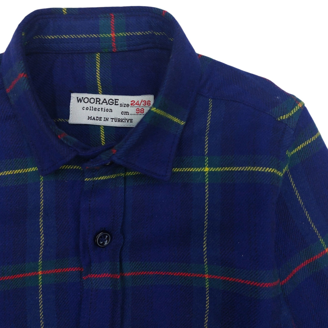 Boy's navy blue checkered shirt Woorage 1028-101024