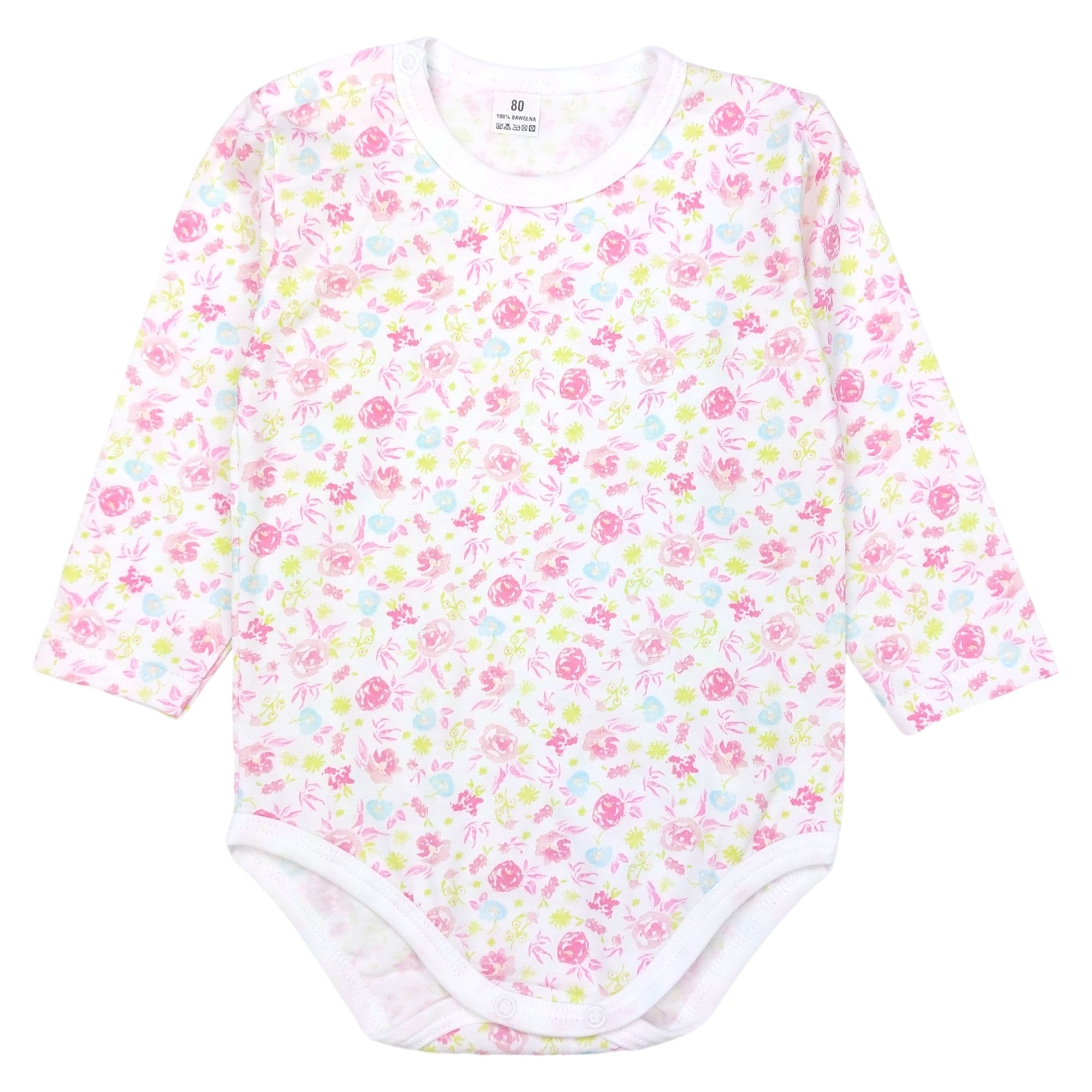 Baby girl floral bodysuit dirty pink Guliwerkids 101-71024