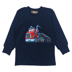 Tir boy's cotton blouse navy blue Your Word 864-30924