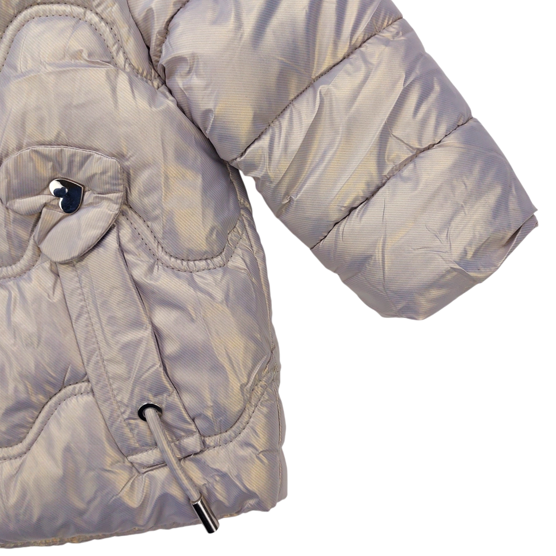 Girls' winter jacket beige Happy House KK-2260-211024