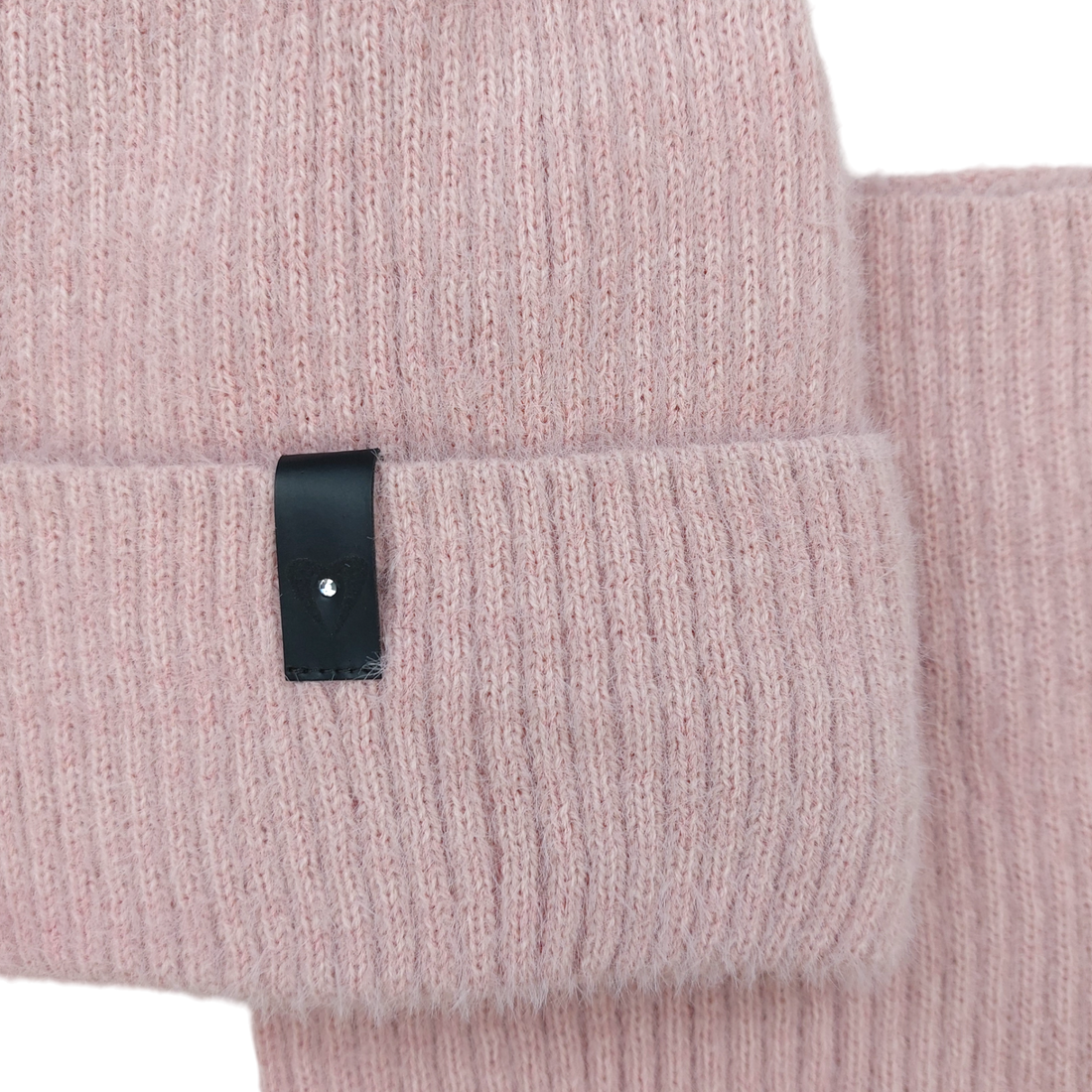 Set of hat with snood alpaca girl powder pink Grans KA-27-241024-39