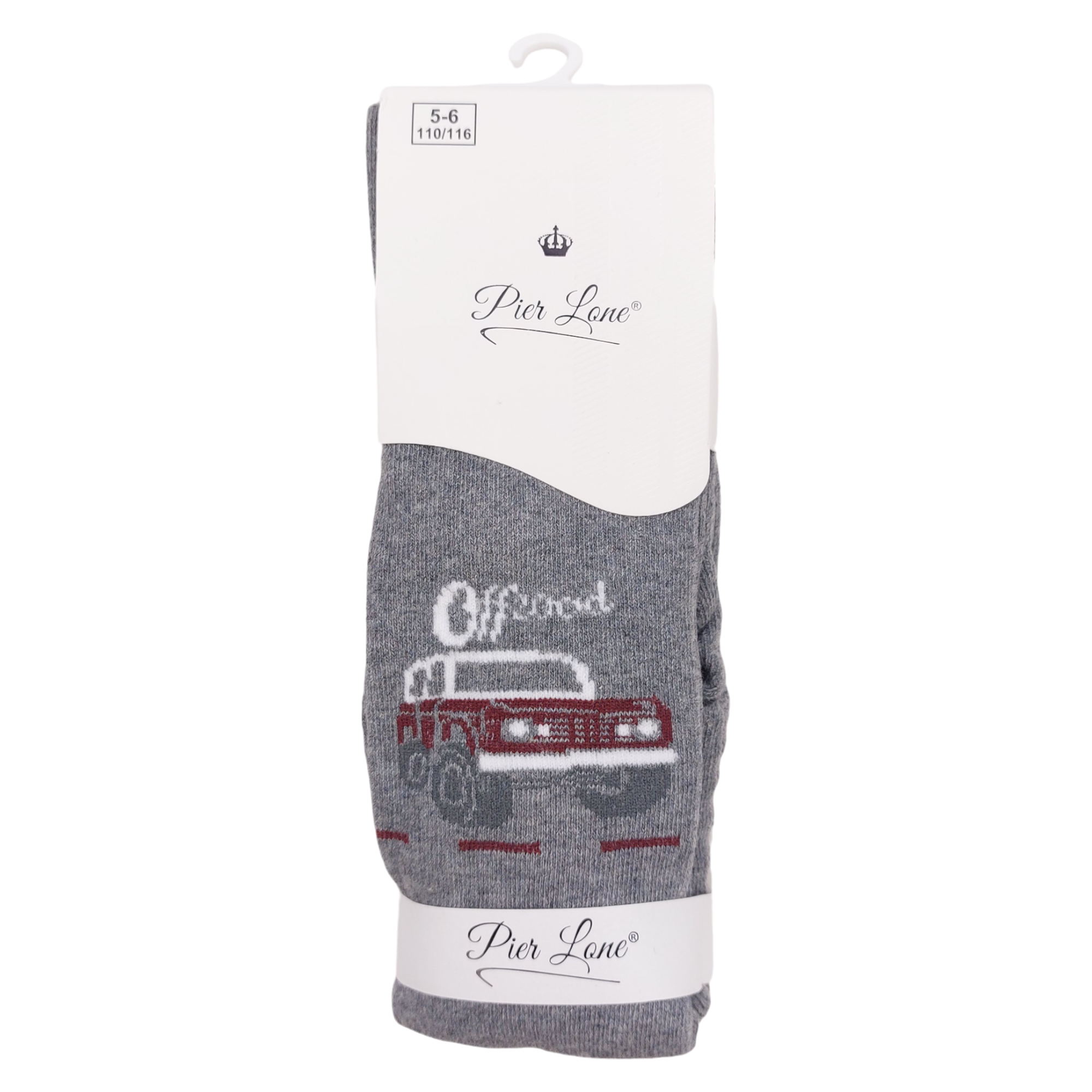 Boy's car scented tights gray Pier Lone 1383-161024