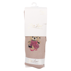 Teddy bear scented tights for girls camel Pier Lone 1718-10924 GKMOD