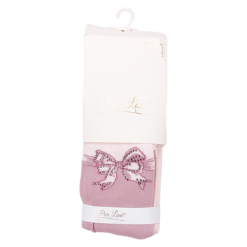 Girls' scented bow tights purple Pier Lone 646-161024