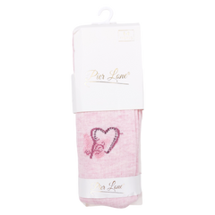 Girl's pink scented heart tights Pier Lone 1634-191024-40