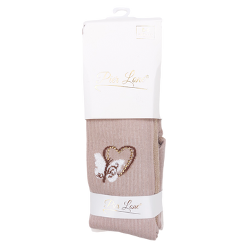 Girl's scented heart tights cappuccino Pier Lone 1634-191024-7