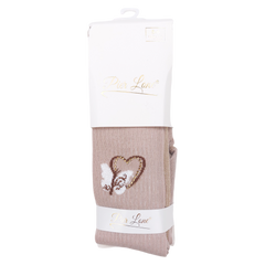 Girl's scented heart tights cappuccino Pier Lone 1634-191024-7