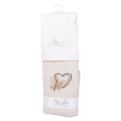 Girl's scented heart tights beige Pier Lone 1634-191024-1