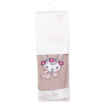 Bunny scented tights for girls cappuccino Pier Lone 1748-191024-7