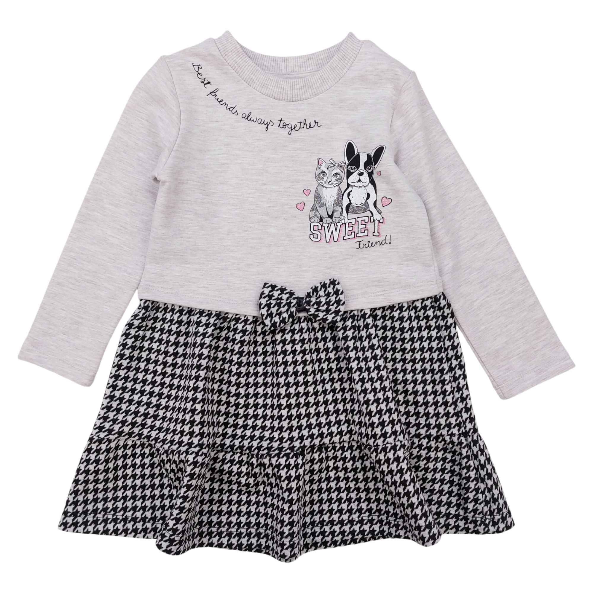 Dog and Cat girl's casual dress beige Pop Fashion 6727-191024-1