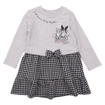 Dog and Cat girl's casual dress beige Pop Fashion 6727-191024-1