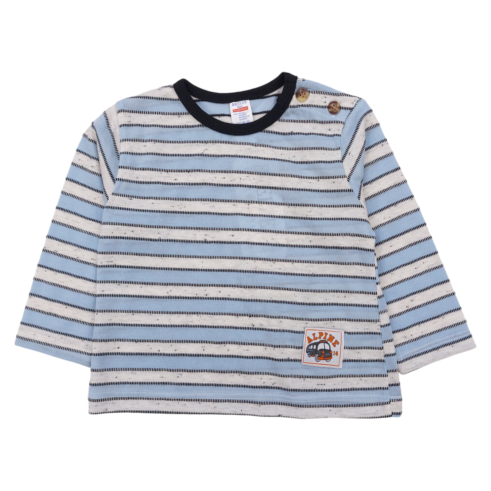 Boy's striped cotton blouse blue Breeze 3332-191024-35