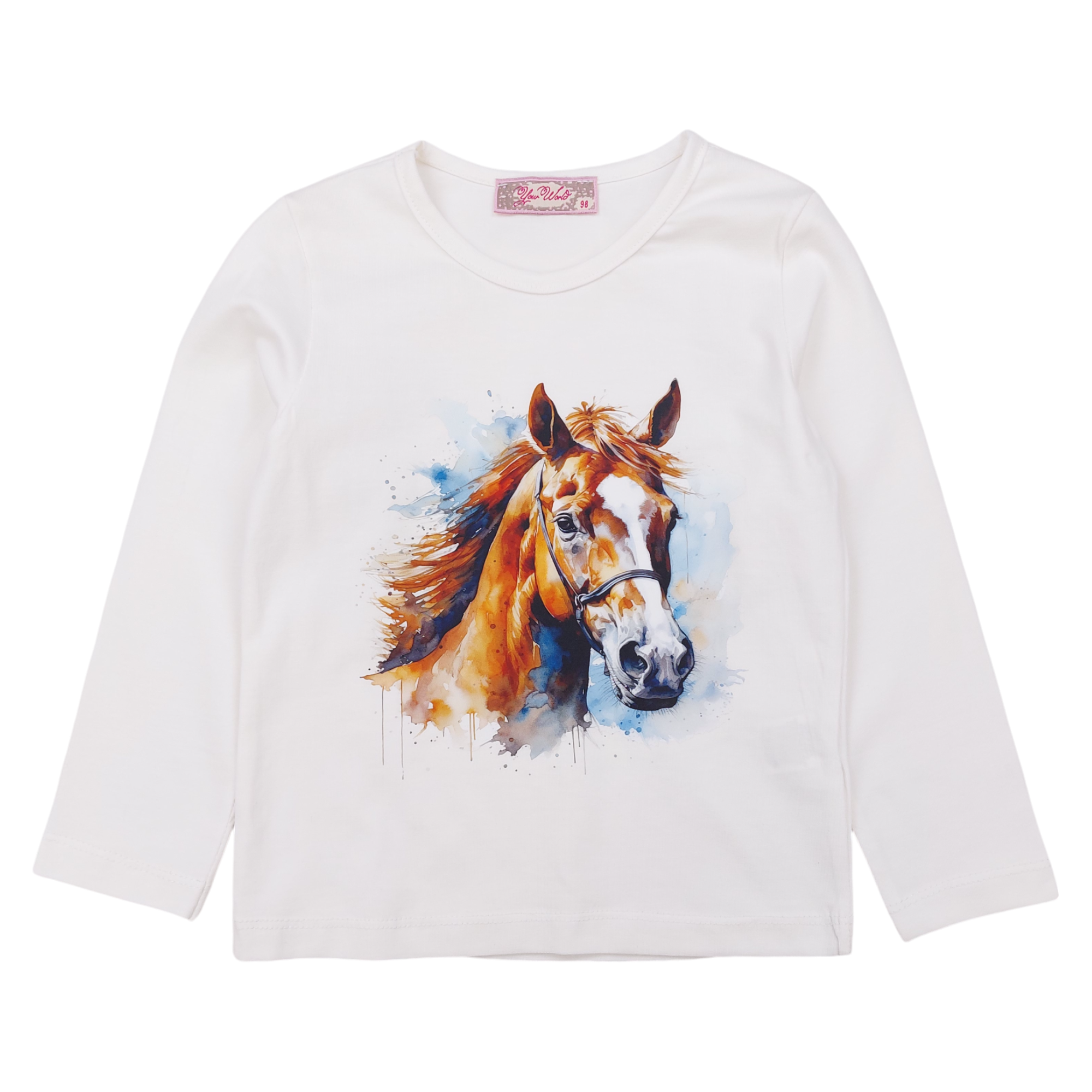 Cotton blouse Horse girl cream Your Word 5462-191024-28