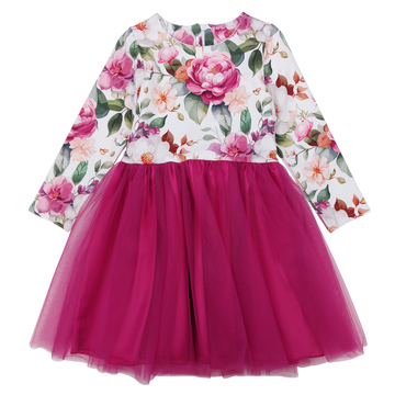 Katerina Mädchenkleid mit Schleife in Fuchsie 552-41124-21