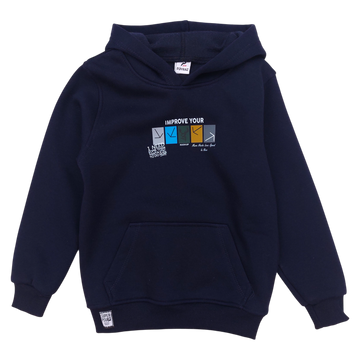 Boy's insulated hoodie navy blue Poyraz 70007-271124-23