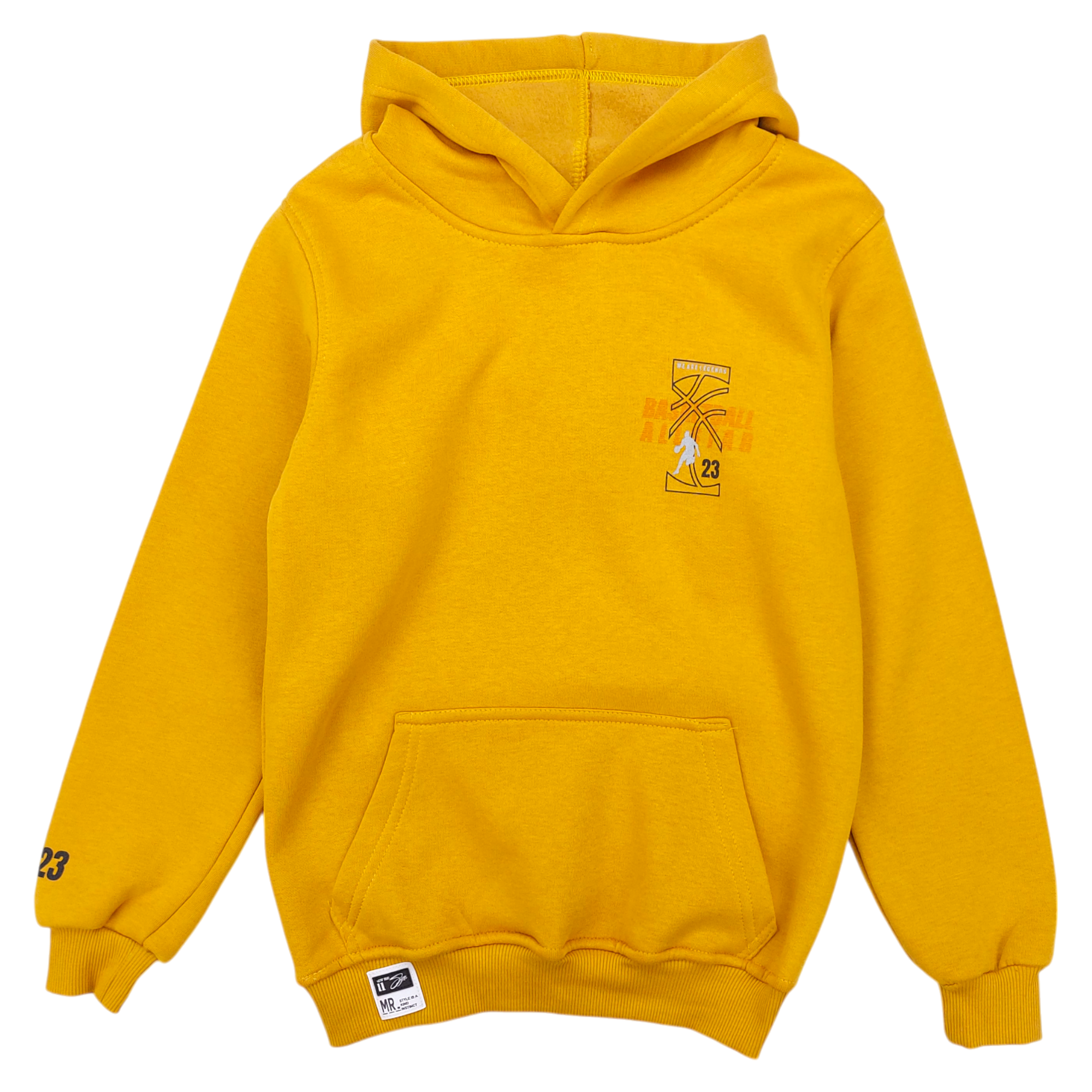 Boy's kangaroo sweatshirt insulated yellow Poyraz 70001-271124-50