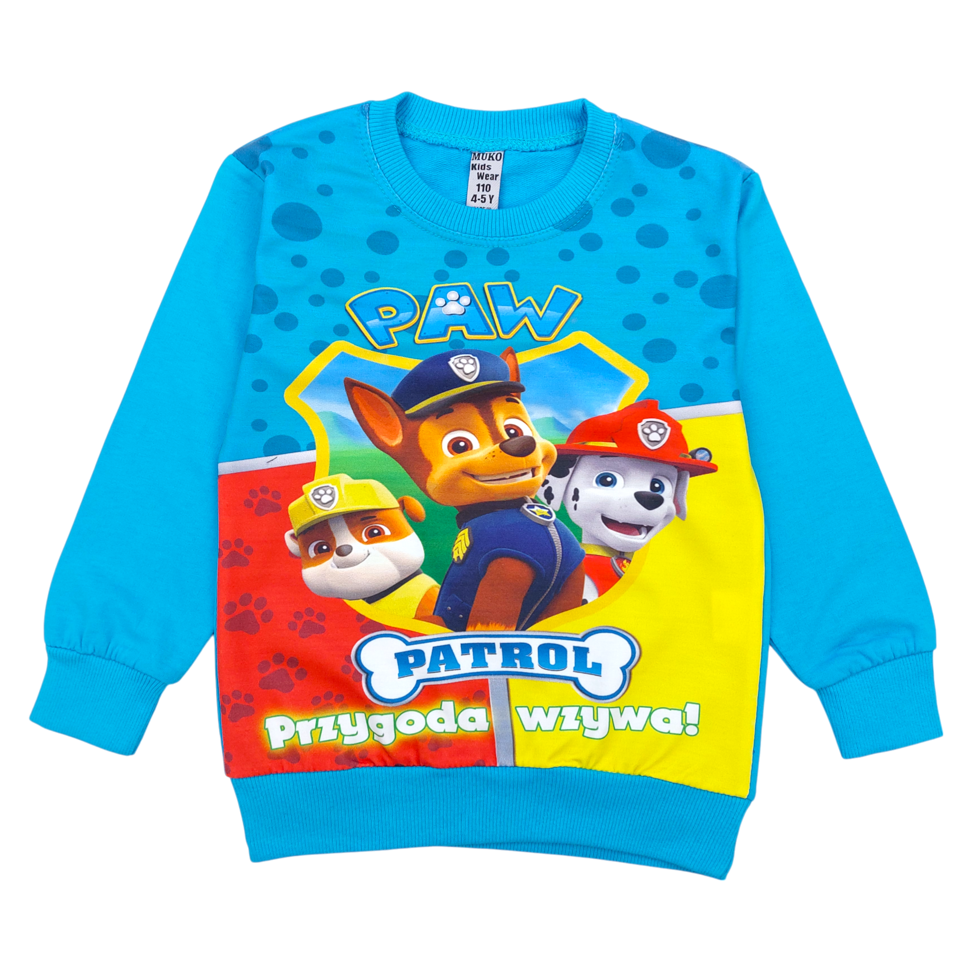 Bluza bez kaptura chłopięca turkus Muko Kids 13910-61224-44