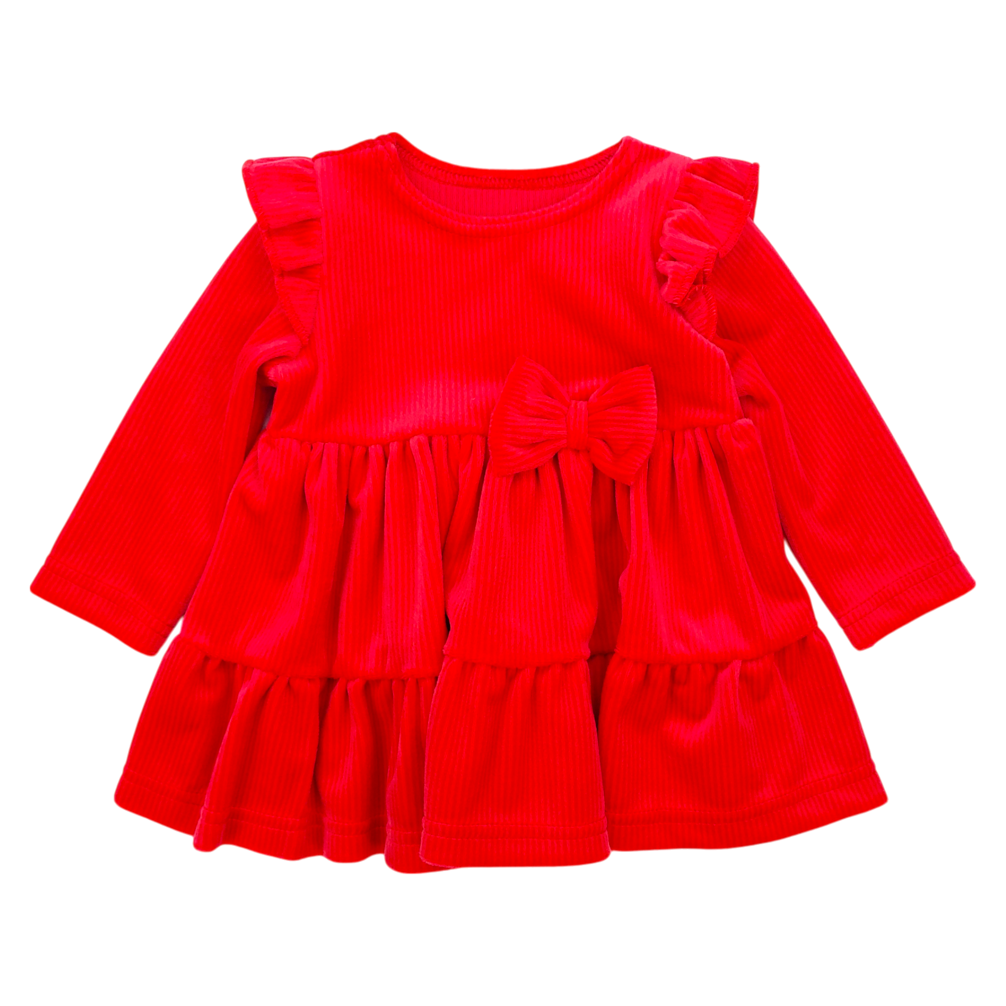 Velvet dress for girls red Mona 132-161224-14