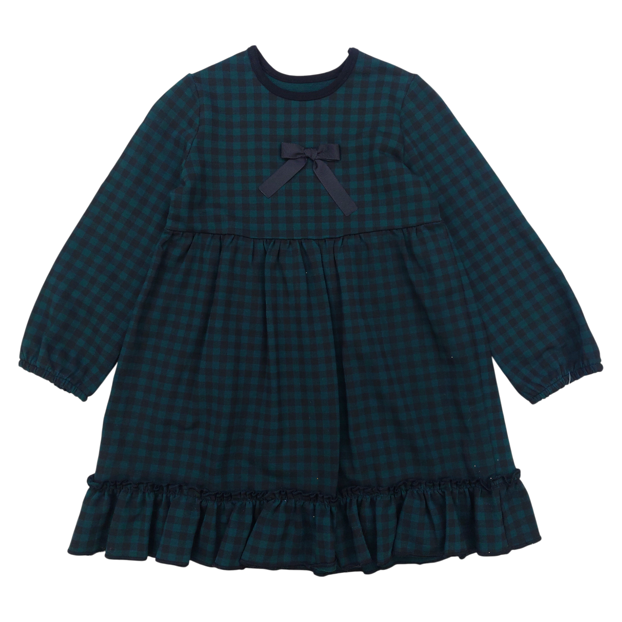 Checkered dress for girls green Guliwerkids 12996-161224-48