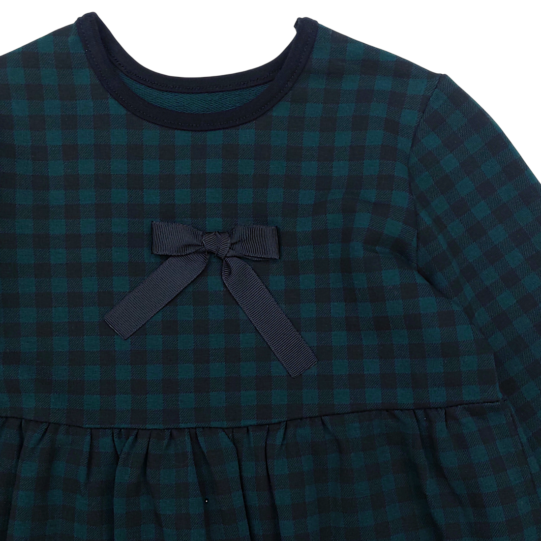 Checkered dress for girls green Guliwerkids 12996-161224-48