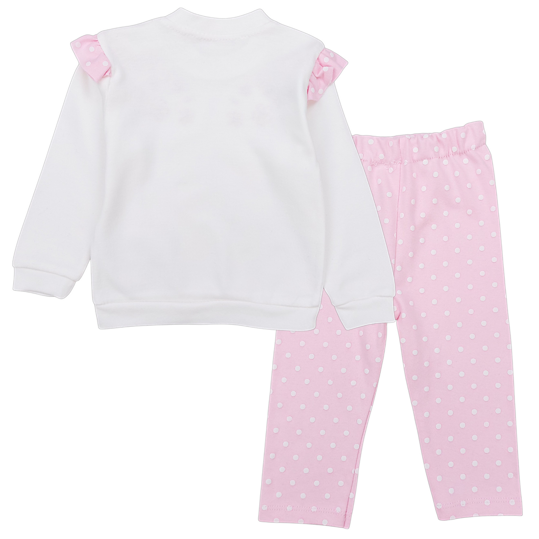 Cotton set with embroidery girly pink Annora 720-7125-40