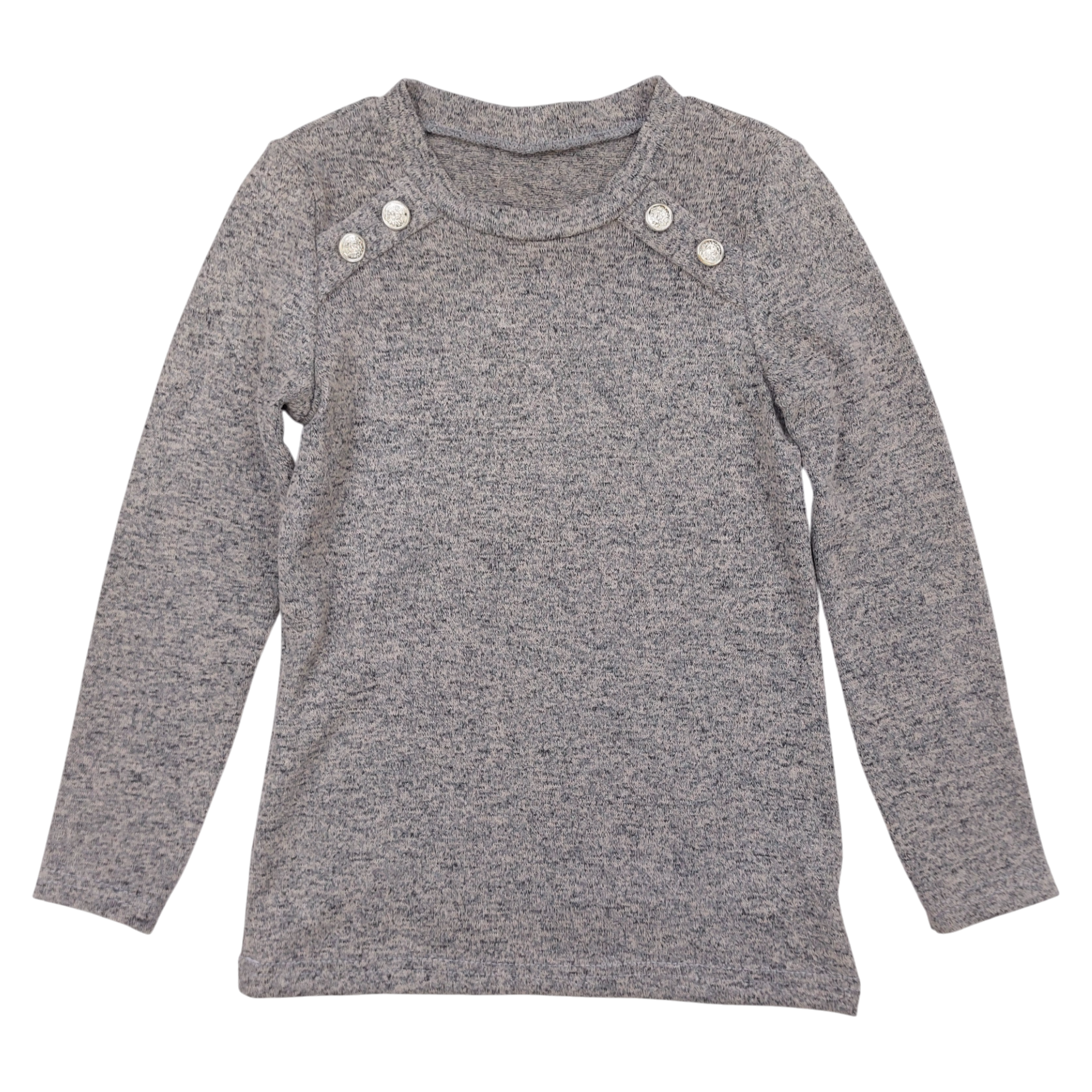 Girls' gray sweater blouse Klaudynka 89356-61224-49