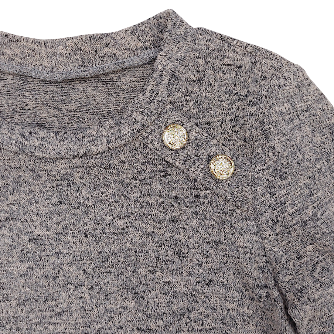 Girls' gray sweater blouse Klaudynka 89356-61224-49