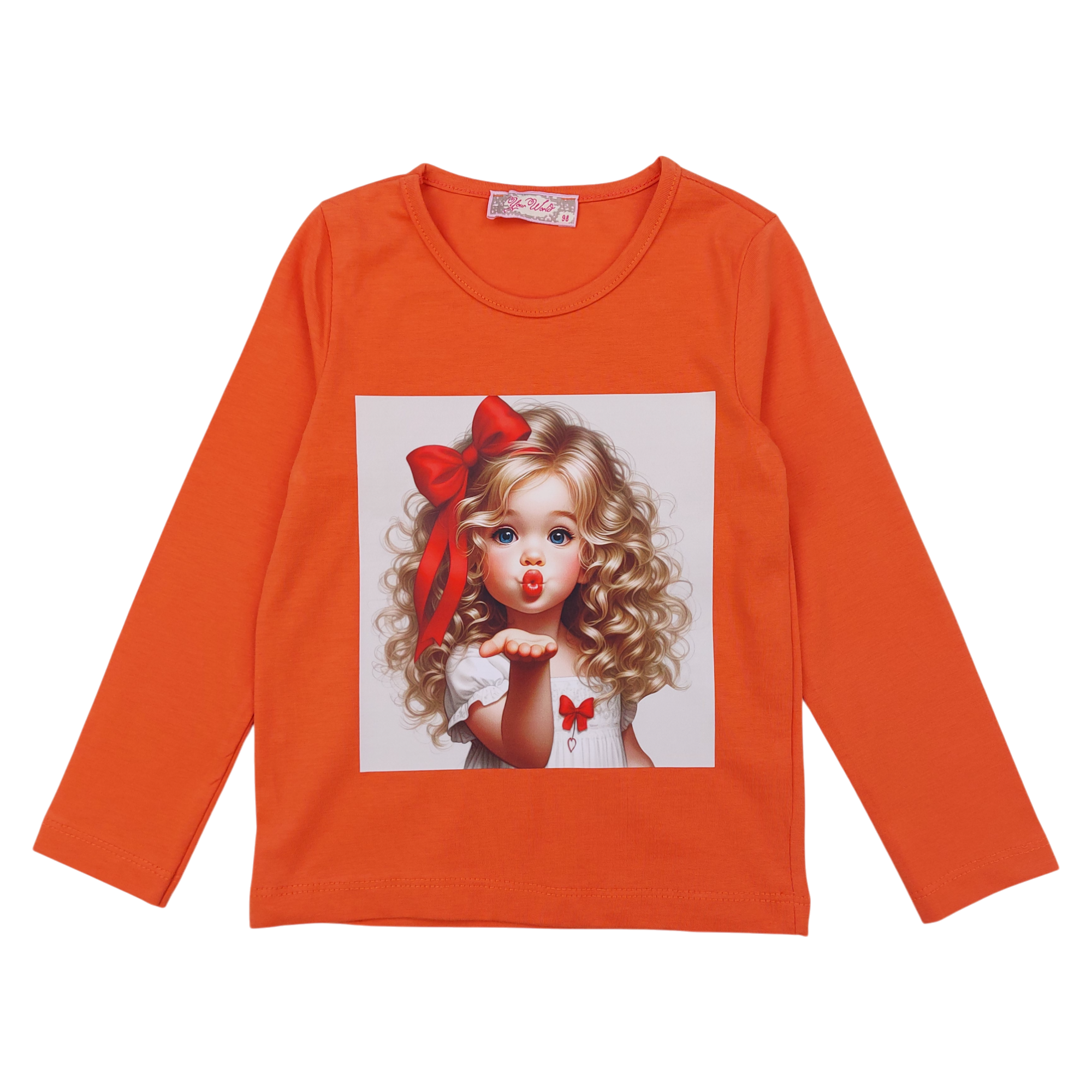 Girl's blouse girl's orange Your Word 5462-7125-51