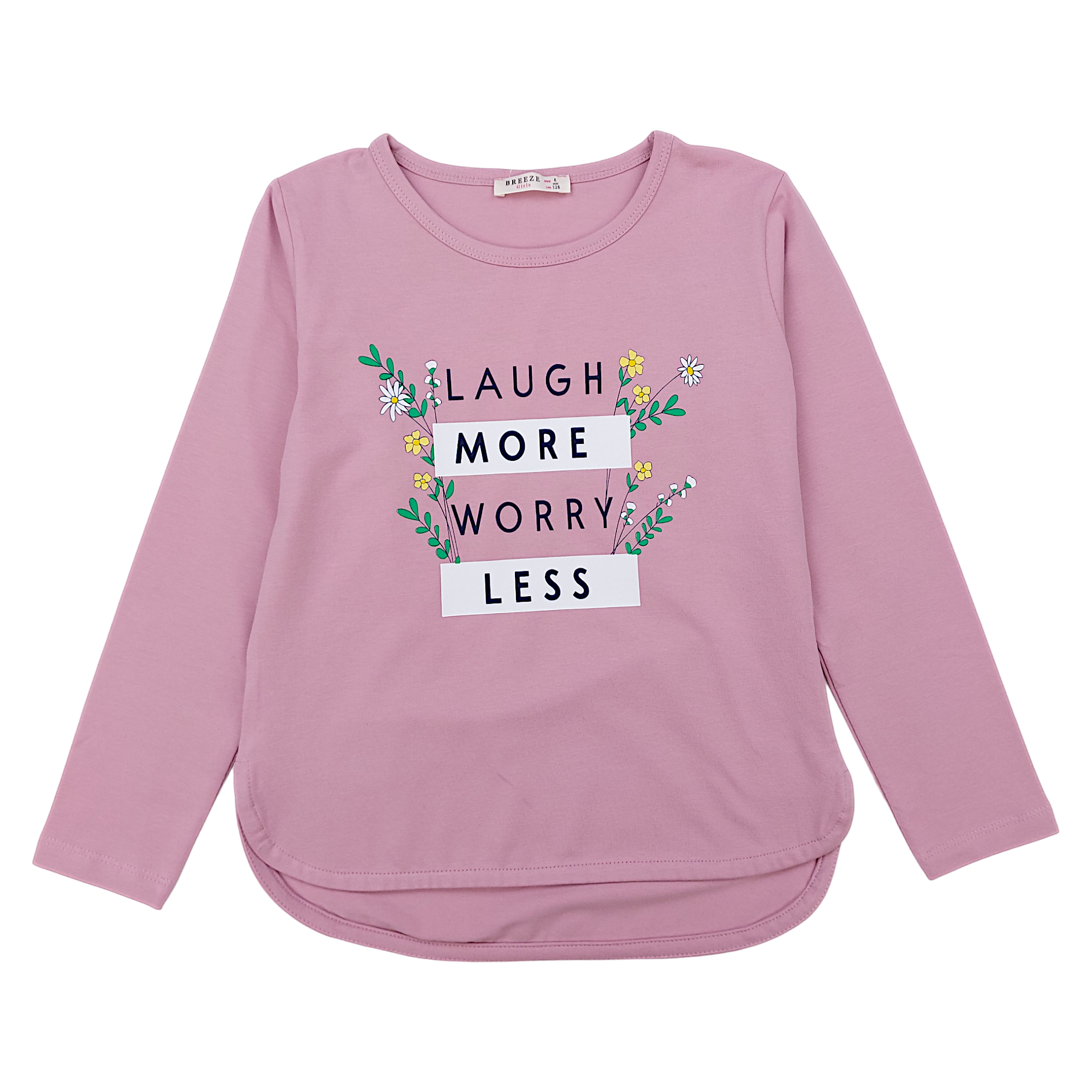 Girls' T-shirt flowers pink Breeze 20832-7125-40