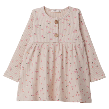 Girls' cotton stripe dress beige Breeze 20847-161024