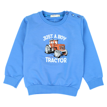 boy's tractor sweatshirt blue Breeze 21436-12225-35