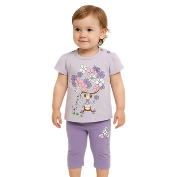 Komplet z capri dziewczęcy fiolet Breeze 21529-3625-20