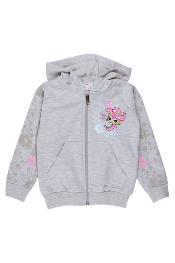 Bluza na zamek dziewczęca beż Breeze 21841-20825-1