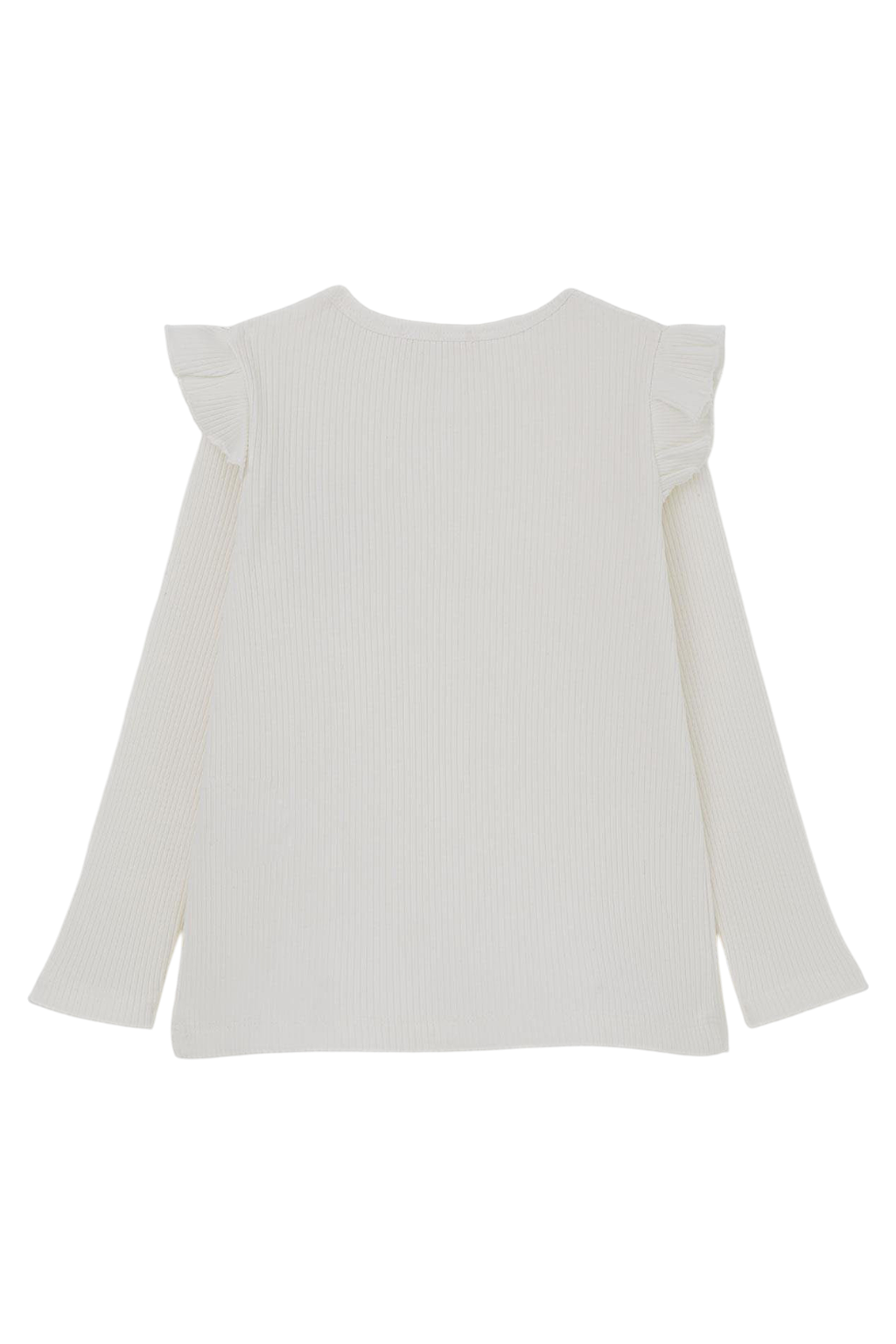 Bluzka prążek kwiat dziewczęca krem Breeze 22096-20825