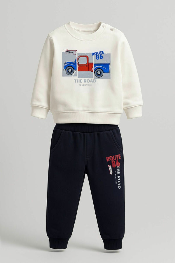 Dres auto w drodze chłopięcy krem Breeze 22178-21225