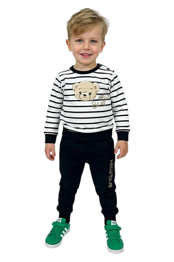 Dres chłopięcy czarny w paski Breeze 22487-3326-14