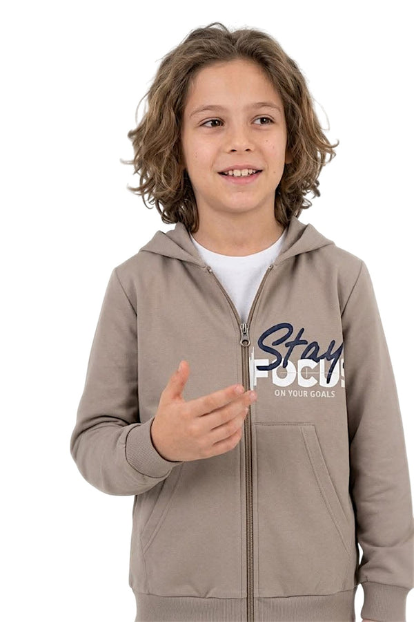 Dres bawełniany rozsuwany chłopięcy beżowy Breeze 23125-3926-1