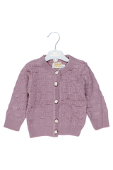 Sweter rozpinany dziewczęcy wrzos Angora gold 2420-11925