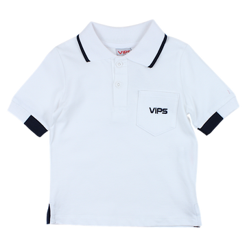 Koszulka polo Vips chłopięca biały Pengim 245630-14425-3