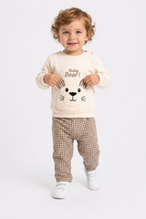 Dres Miś kratka Unisex beż Deco 27/179-31726