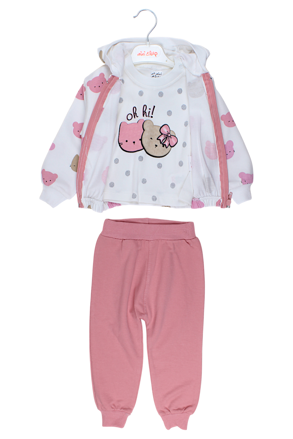 Dres 3 częściowy Oh hi dziewczęcy biały Mini club 271-27825