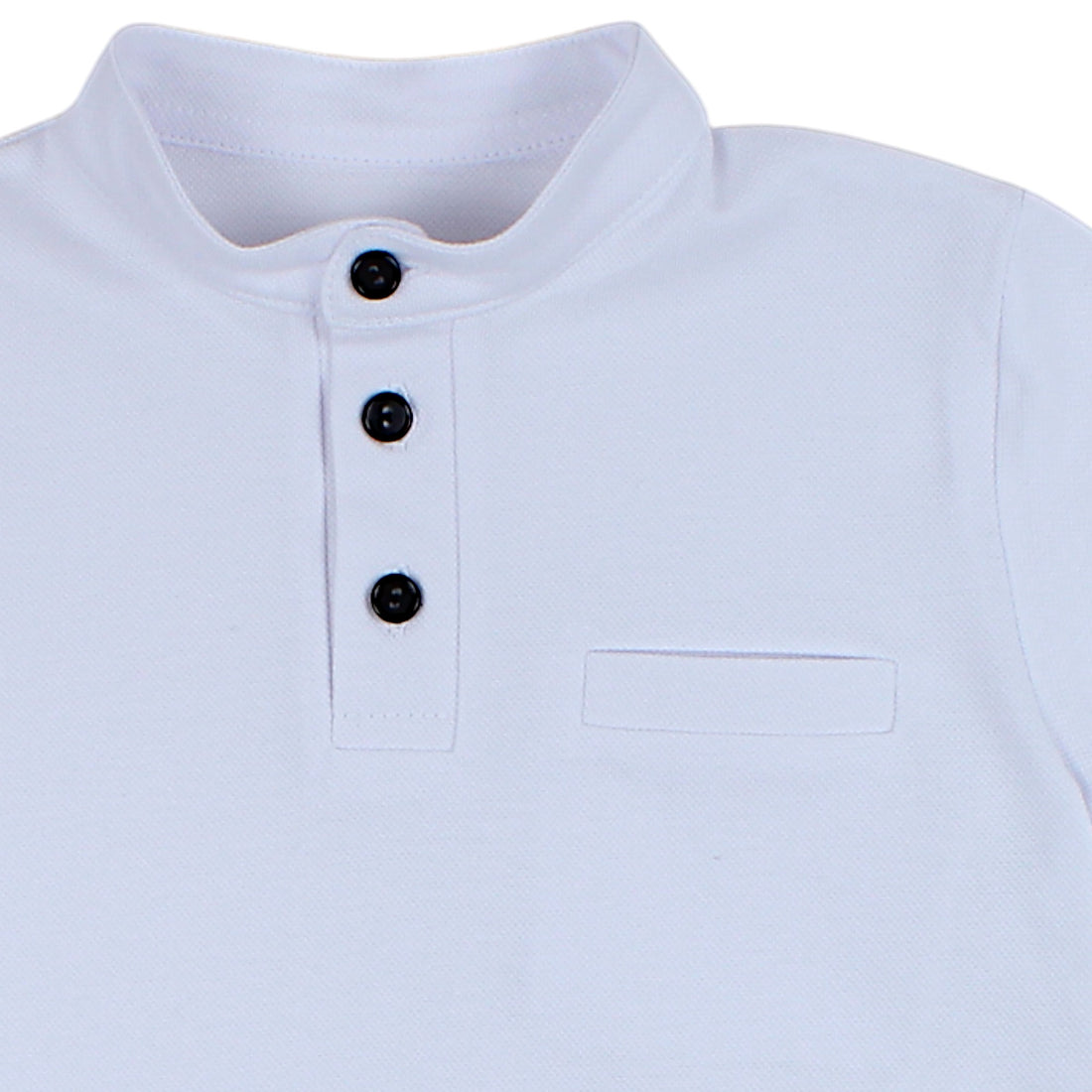 Lacoste boys' white T-shirt with a stand-up collar Mimi 2825-6525