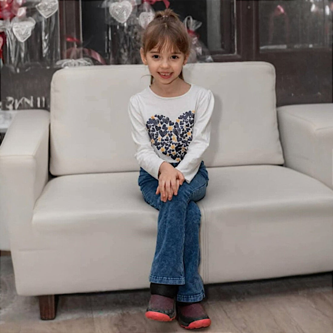 Girls' blue bell-bottom sweatpants Guliwerkids 2827-6525-26