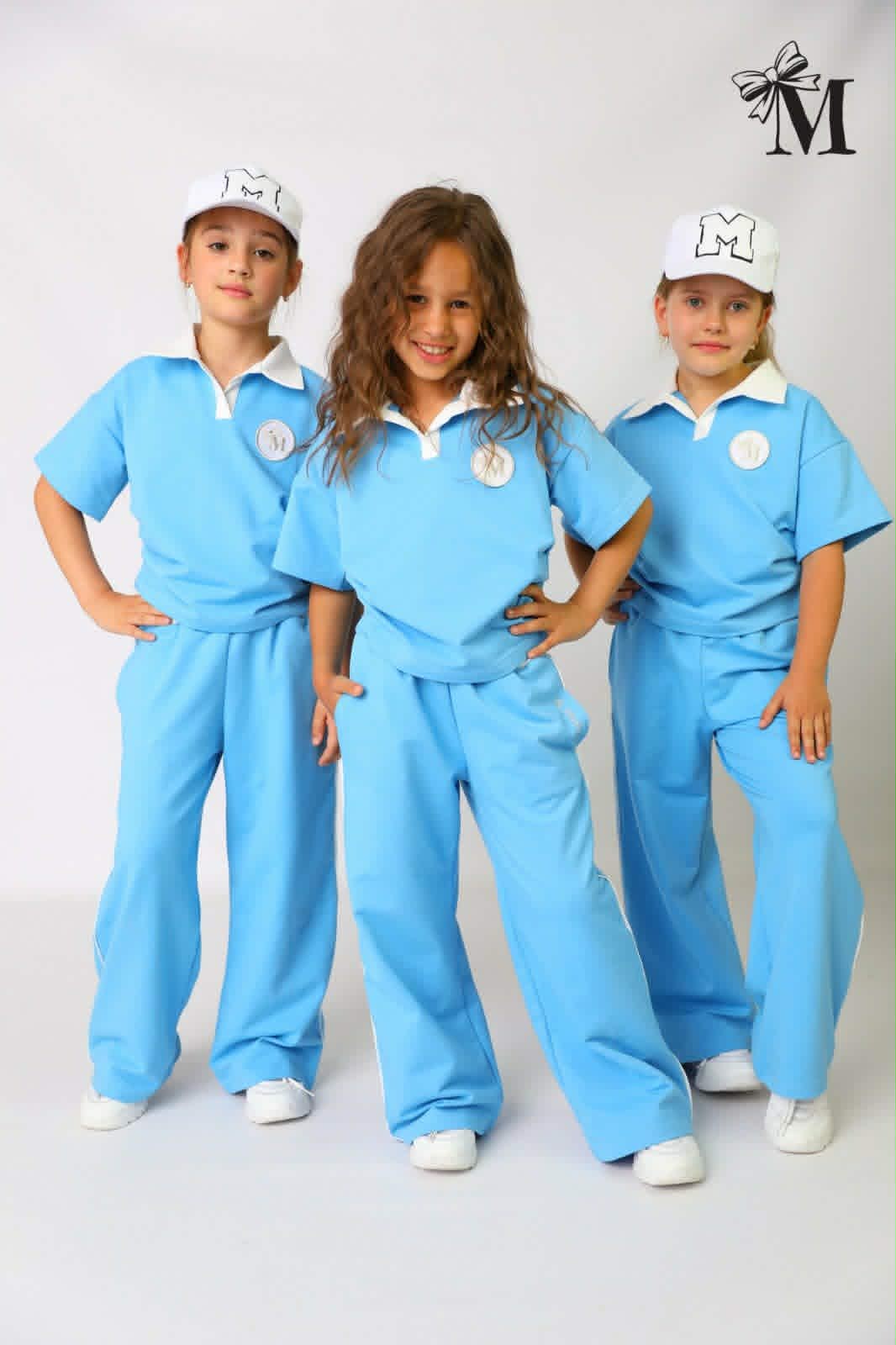 Bluzka polo dziewczęca niebieska MałaMi 2859-24626