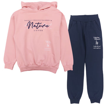 Girl's 2-piece tracksuit pink Breeze 20663-161024