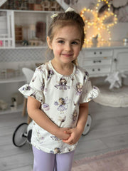 Koszulka wróżki dziewczęca lila Chrisma Kids 3144-12226
