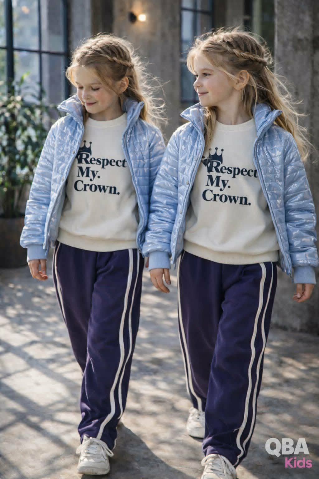 Kurtka bomberka dziewczęca niebieska Qbakids 3156-25226